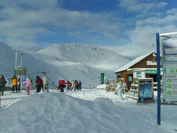 Sur les pistes ecole de ski Saint Lary